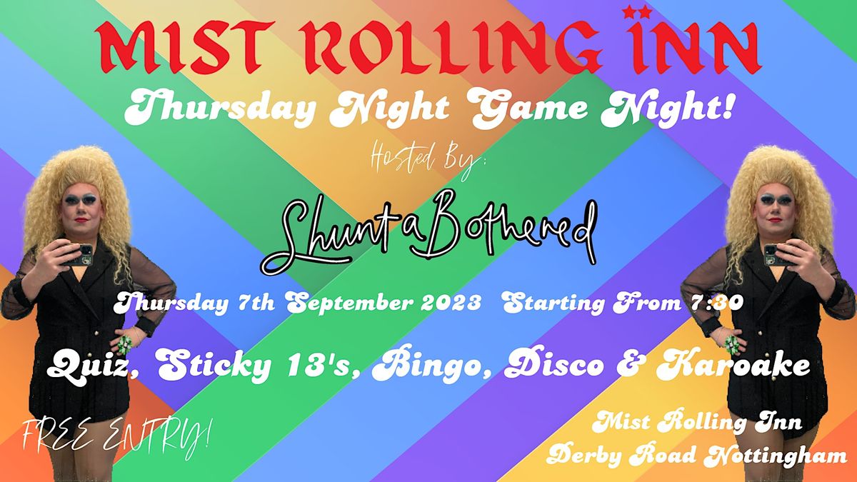 Thursday Night Games Night Mist Rolling Inn Nottingham 7 September thursday-night-games-night-mist-rolling-inn-nottingham-7-september