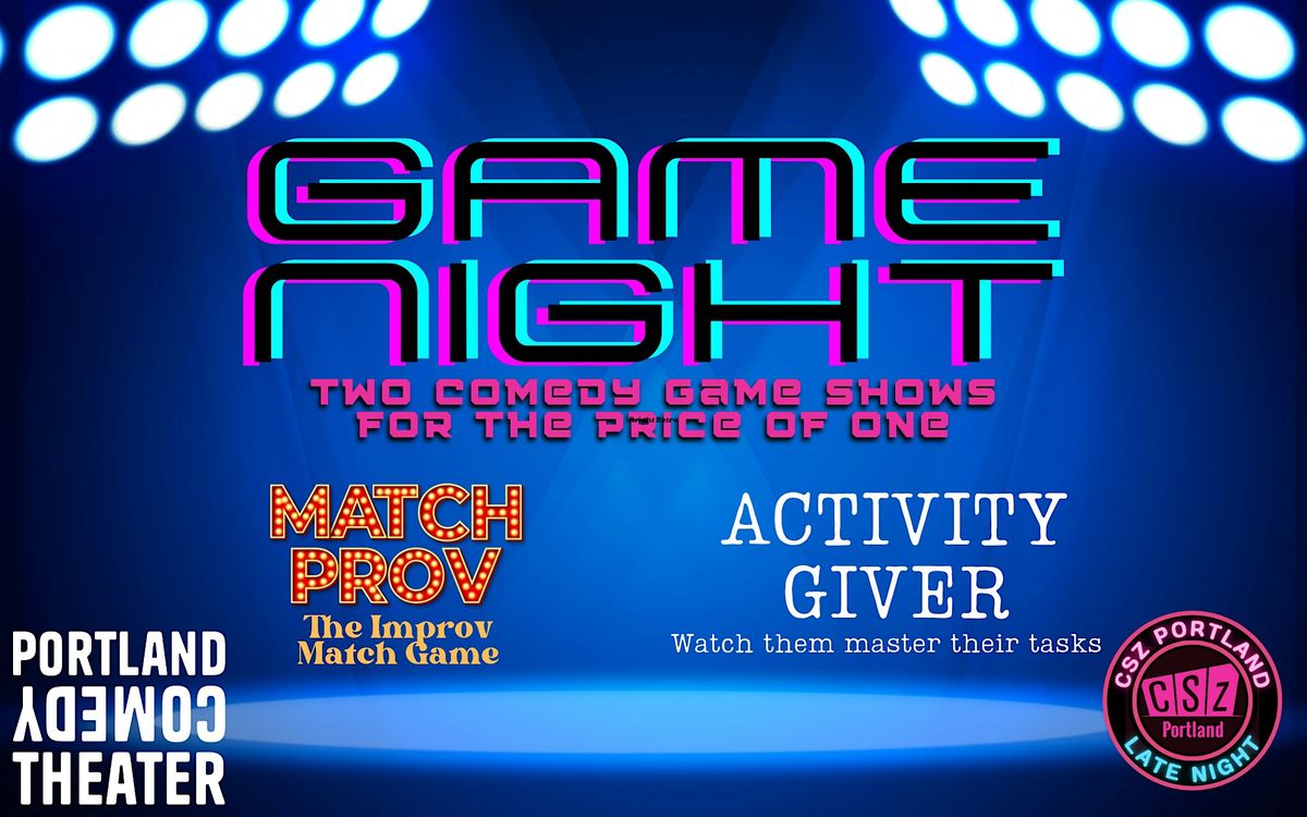 Game Night: Two Comedy Game Shows for the Price of One, 10 January | Event in Portland | AllEvents
