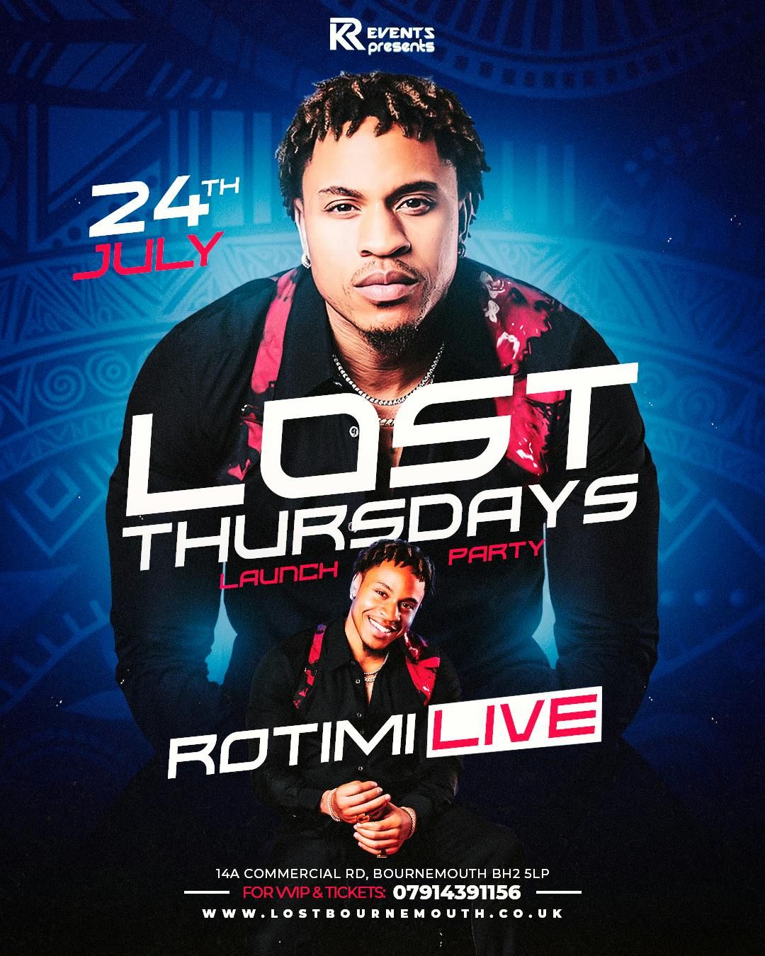 Lost Thursdays - KR Presents Rotimi Live!, 24 July | Event in Bournemouth | AllEvents