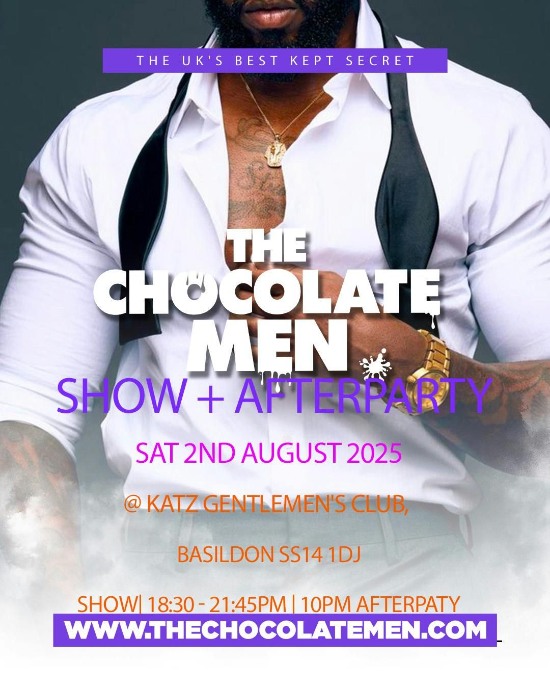 THE CHOCOLATE MEN SHOW + AFTER PARTY , 2 August | Event in Basildon | AllEvents
