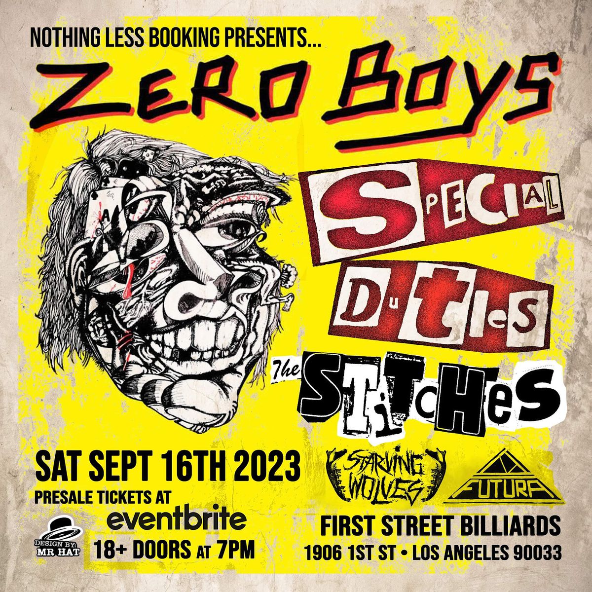 ZERO BOYS (Only L.A. Show) W/ SPECIAL DUTIES, THE STITCHES First