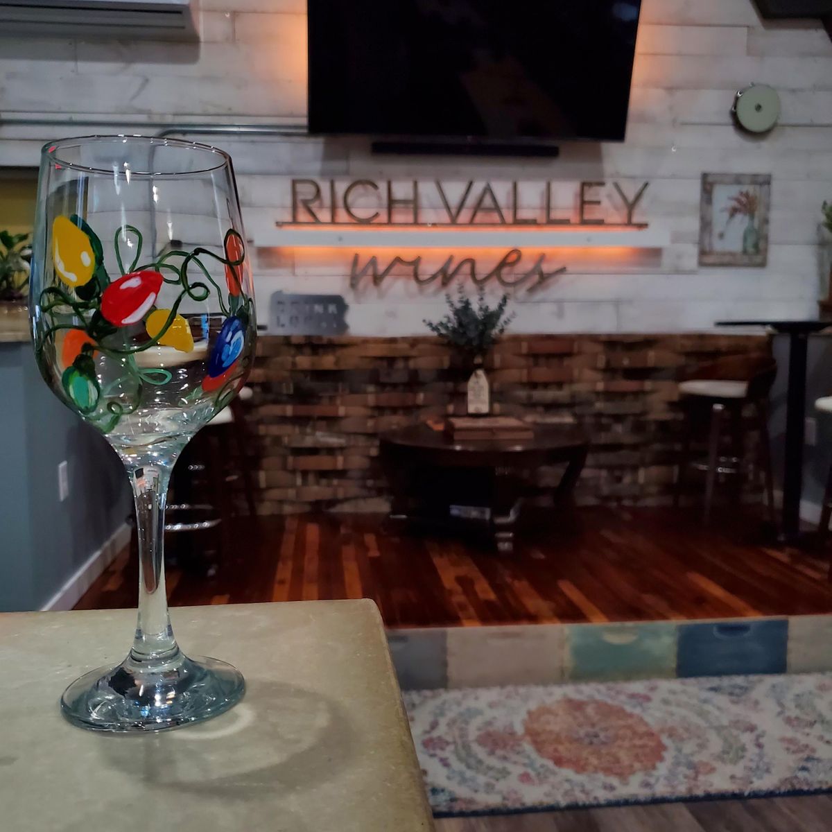 Rich Valley Wines Presents Paint & Sip Wine Glass with Sarah Janes Art