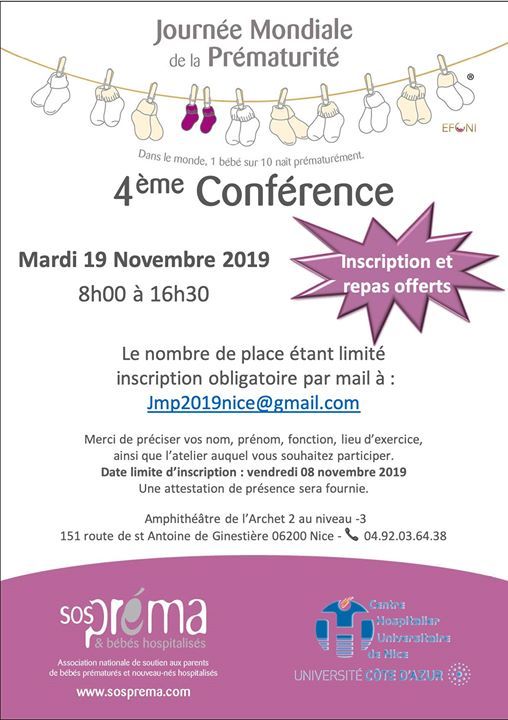 Journee Mondiale De La Prematurite 19 Nice Hopital De L Archet Ii Sophia Antipolis November 19 19 Allevents In