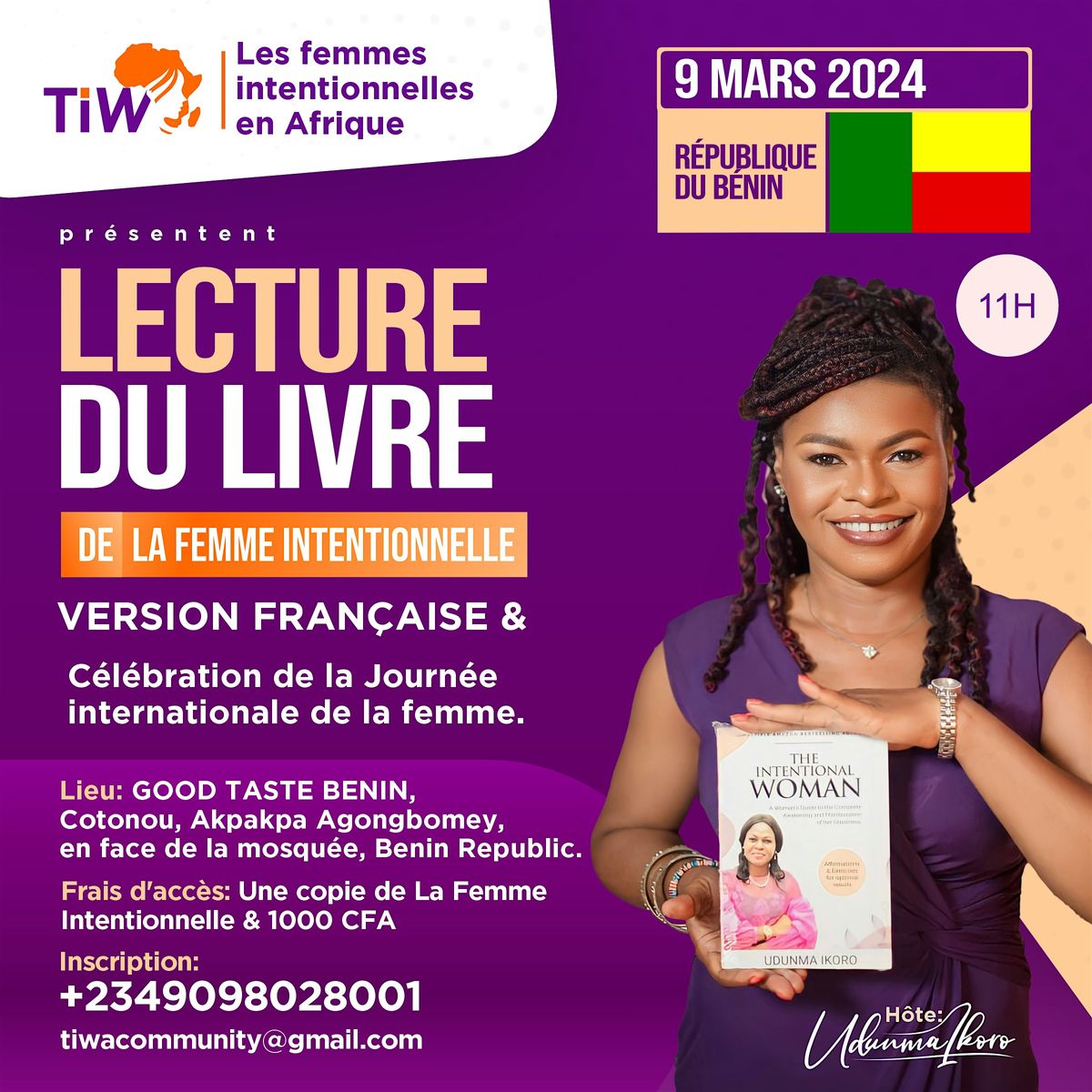 Lecture Du Livre La femme Intentionnelle, GOOD TASTE Bénin, Akpakpa, 8