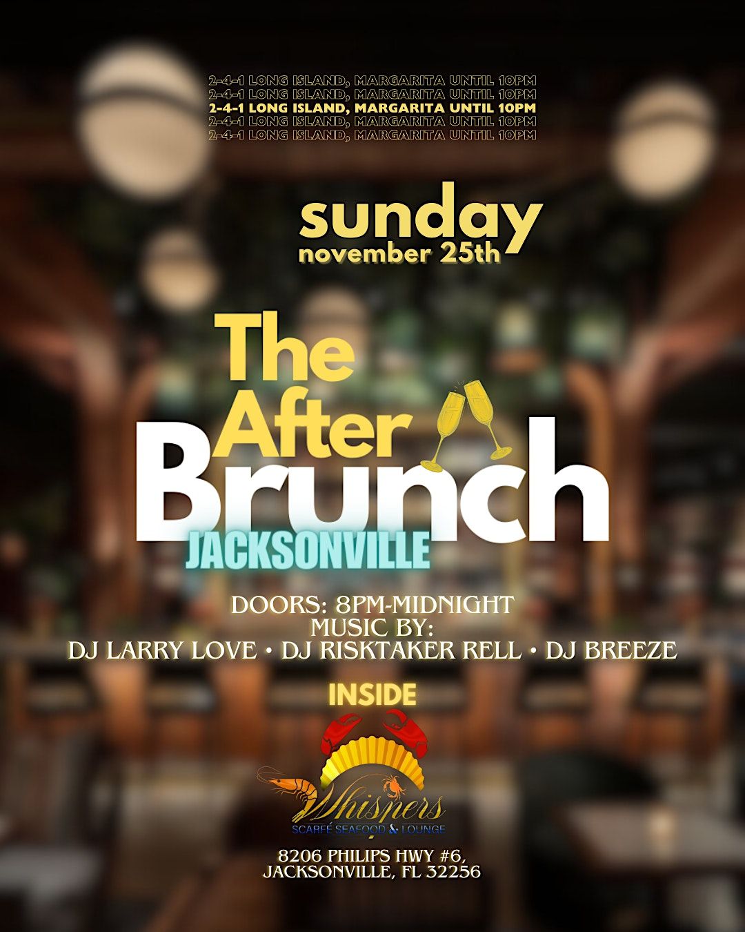 The After Brunch Thanksgiving 2023, Whispers Oysters & crabhouse