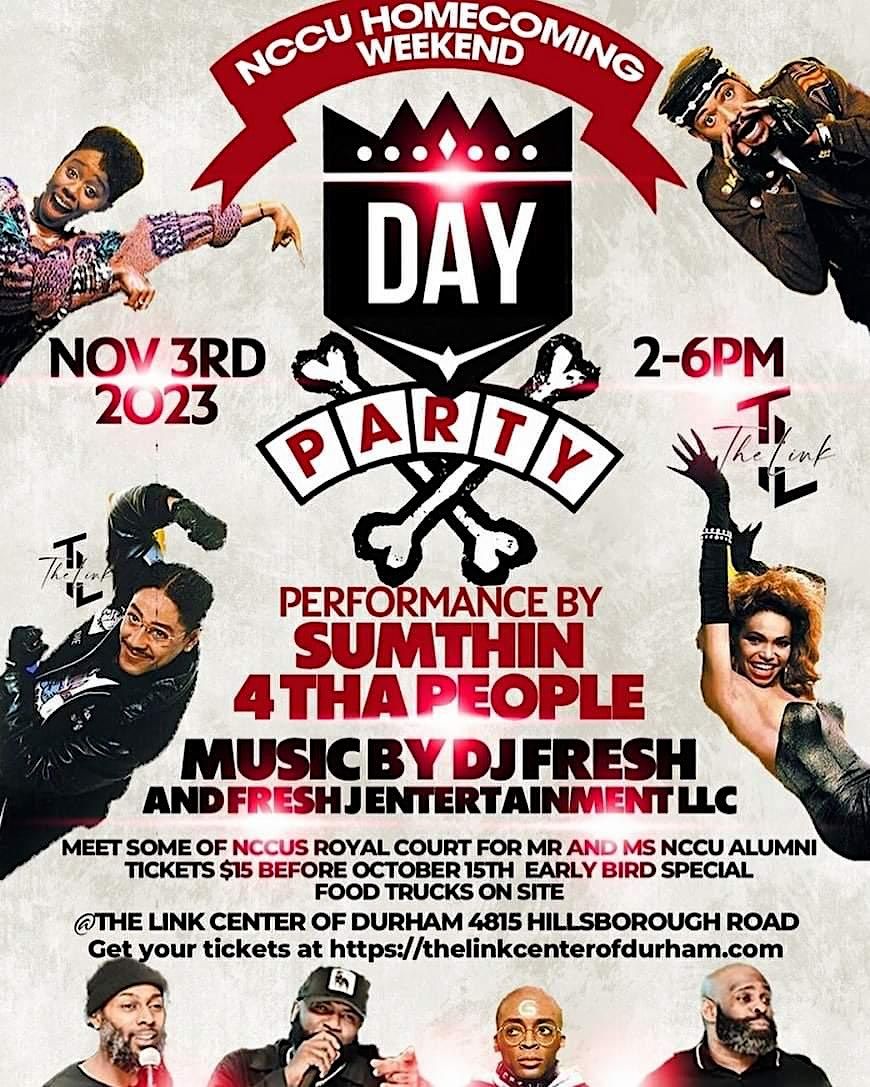 NCCU Day Party, The LINK Center, Durham, 3 November 2023 AllEvents