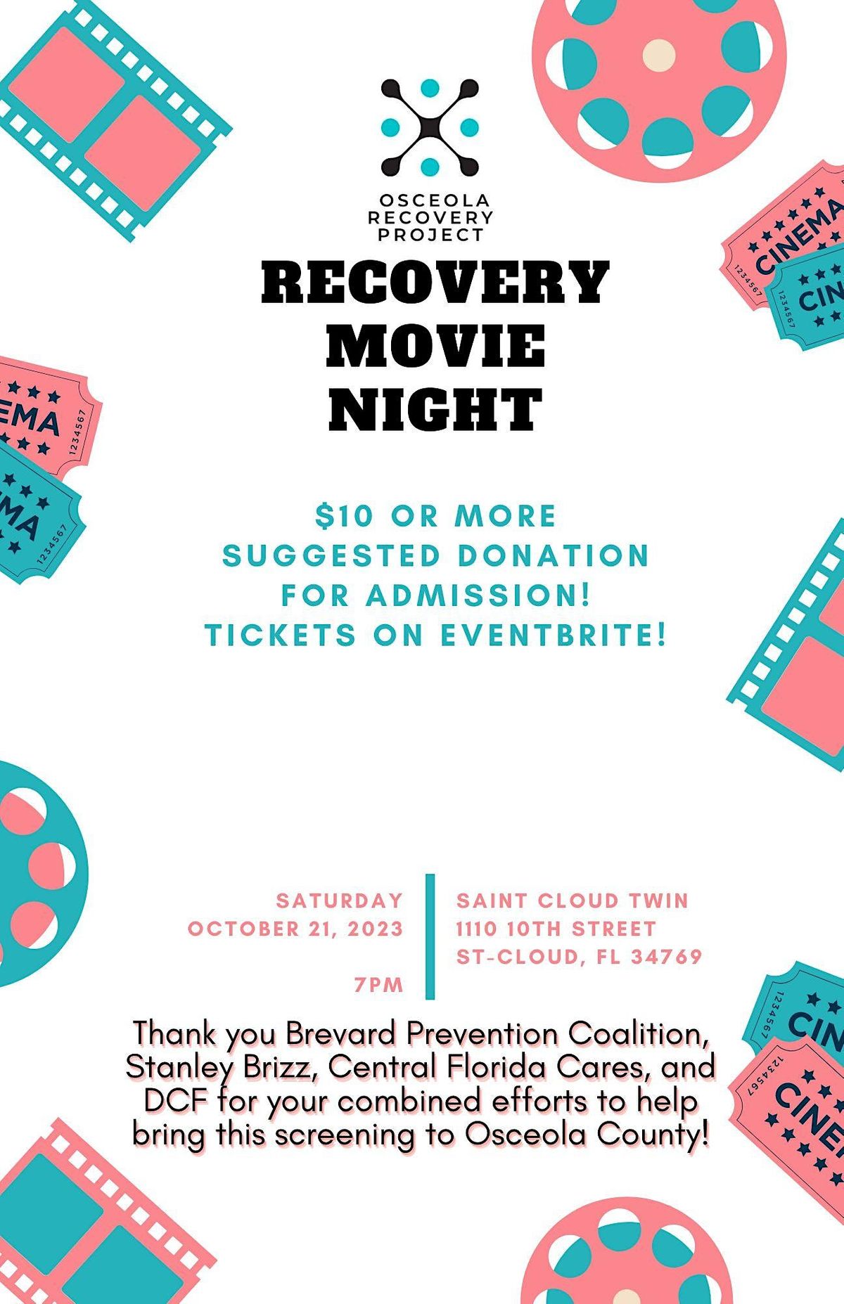 Osceola Recovery Project Prevention & Recovery Film Screening, St