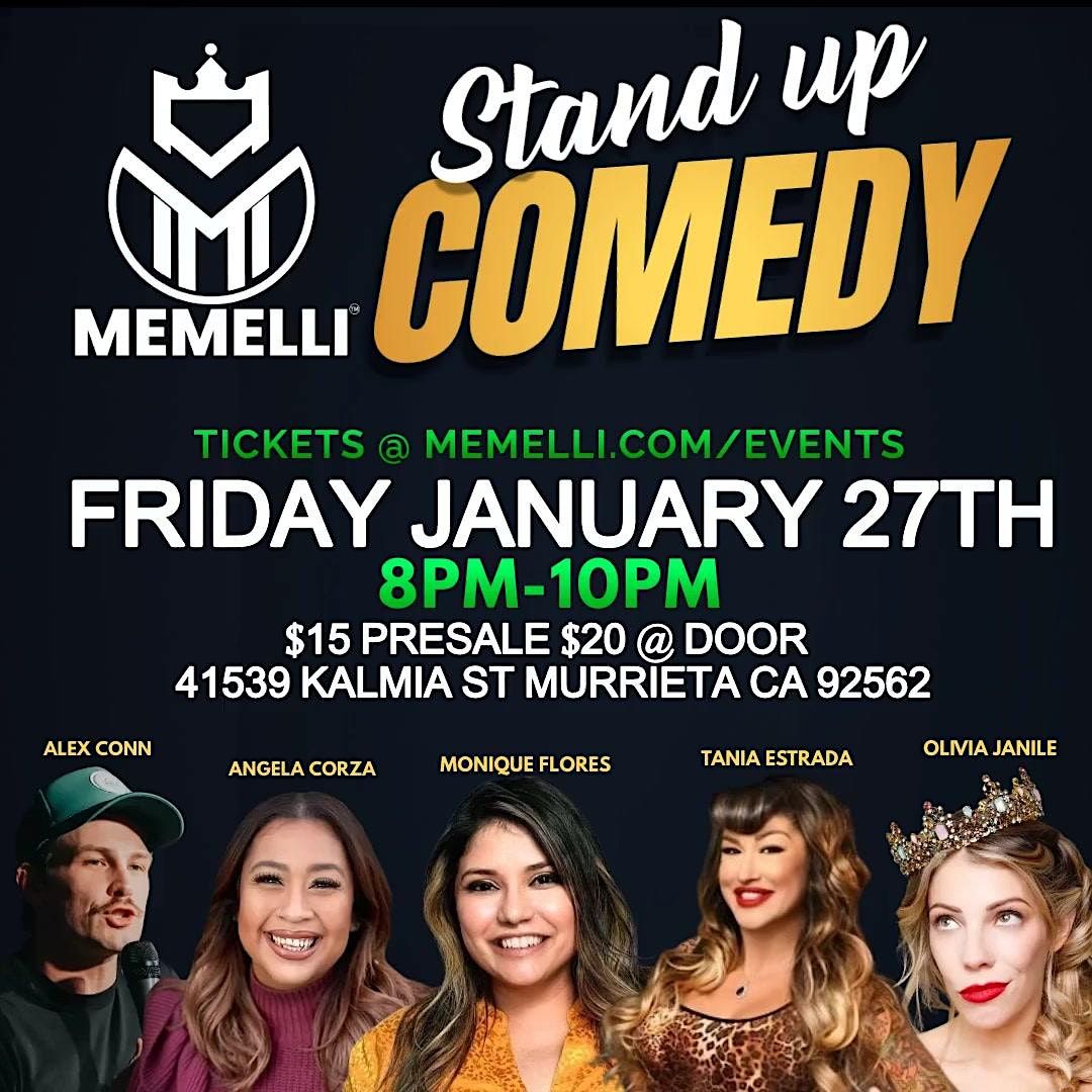 Friday January 27th Comedy Night, Memelli Sports Bar, Murrieta, January