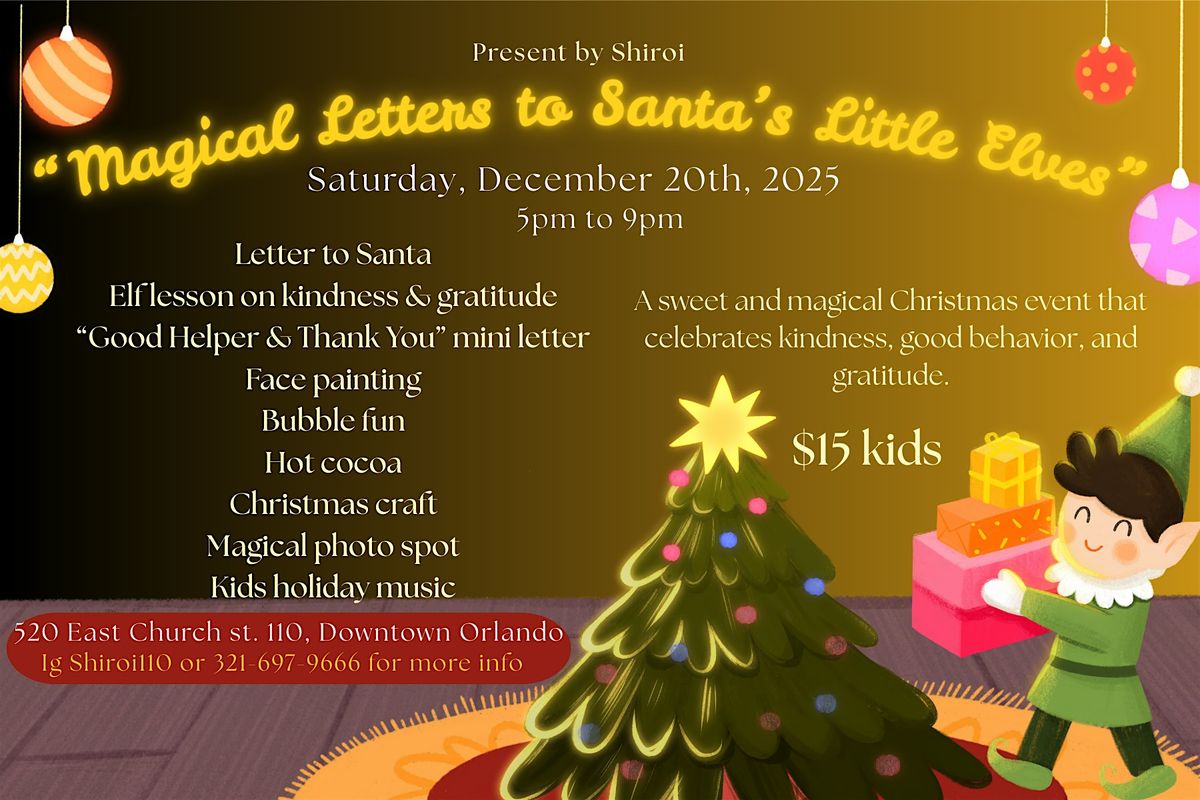 Magical Letters to Santa's Little Elves, 20 December | Event in Orlando | AllEvents