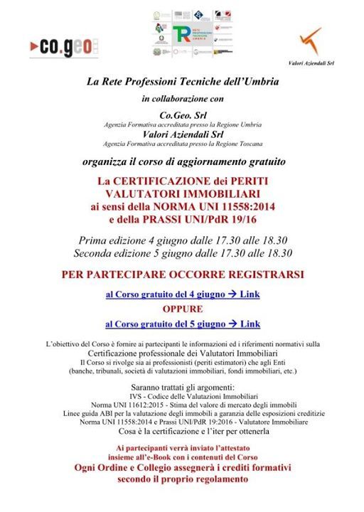 La Certificazione Dei Periti Valutatori Immobiliari On Allevents In Online Events