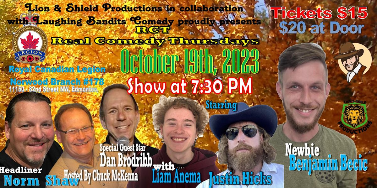 RCT Real Comedy Thursdays at the Norwood Legion - Benjamin Becic ...