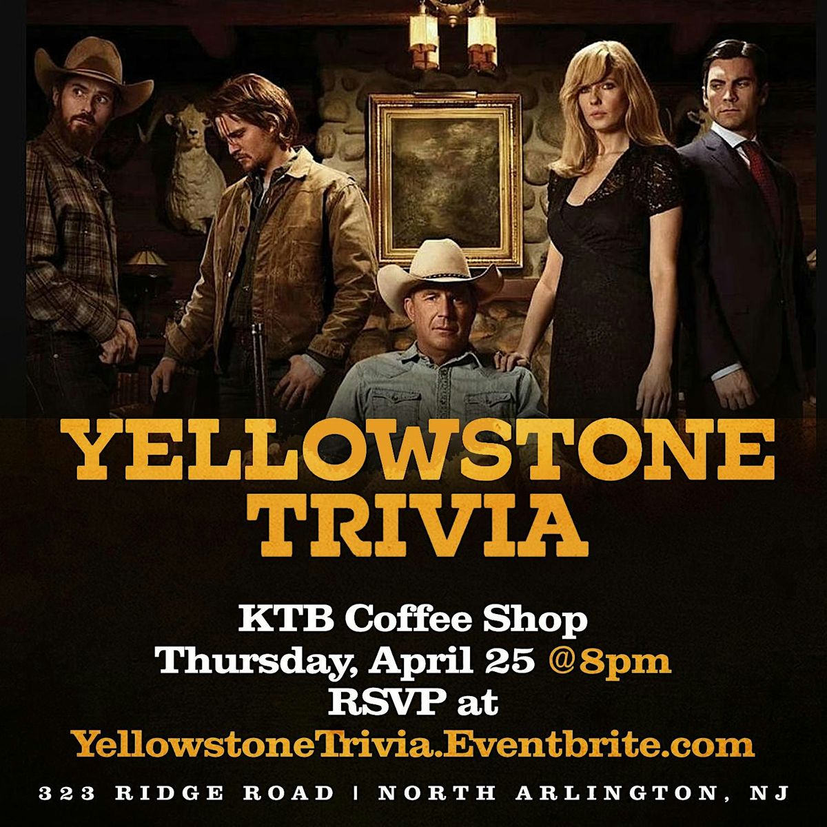 Yellowstone Trivia, KTB Restaurant and Lounge, North Arlington, April