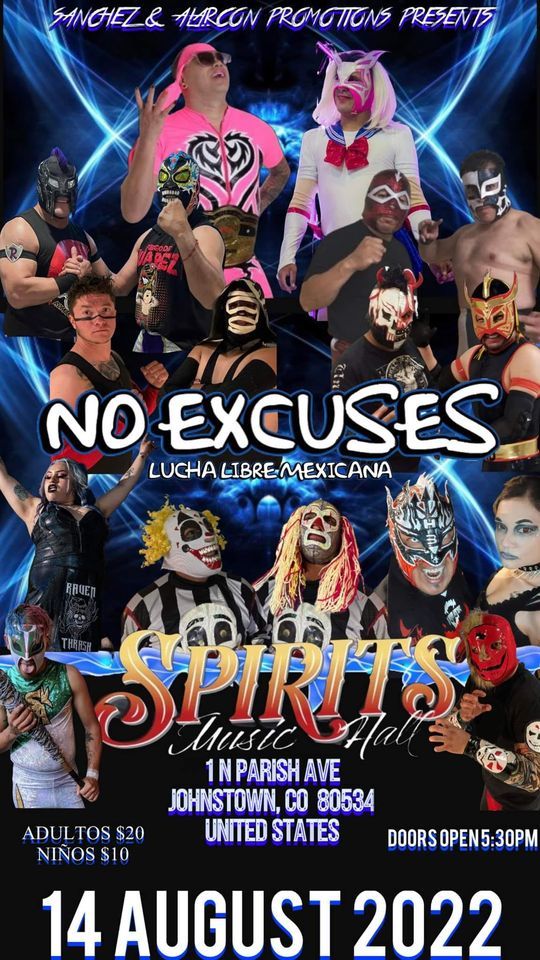 Lucha Libre Iv No Excuses Spirits Music Hall Johnstown August 14 22 Allevents In Lucha Libre Iv No Excuses Spirits Music Hall Johnstown August 14 22 Allevents In