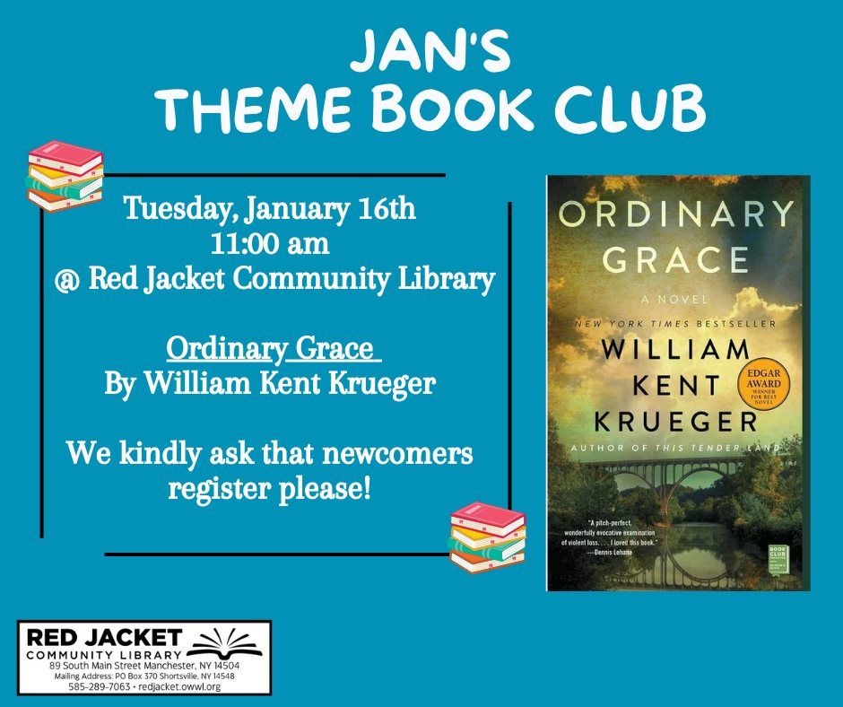 Jans Theme Book Club, Red Jacket Community Library, Manchester, 16 ...