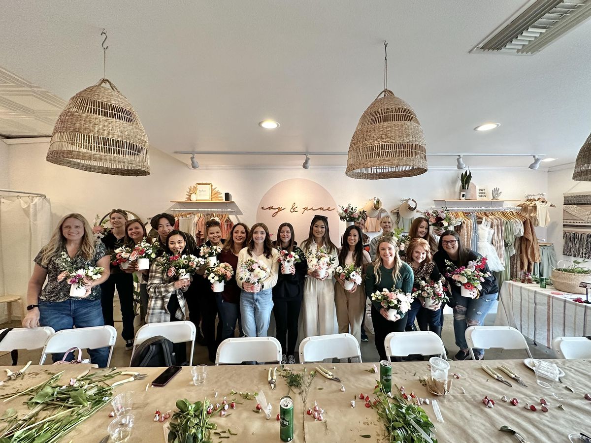 Mother s Day Floral Bouquet Workshop Ivy Pine Boutique Costa Mesa