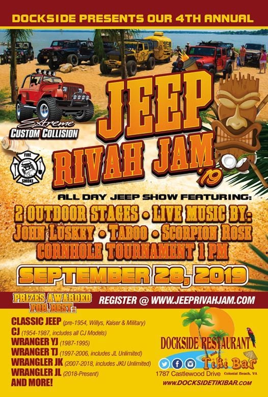 JEEP RIVAH JAM 4, Dockside Restaurant & Tiki Bar, Colonial Beach