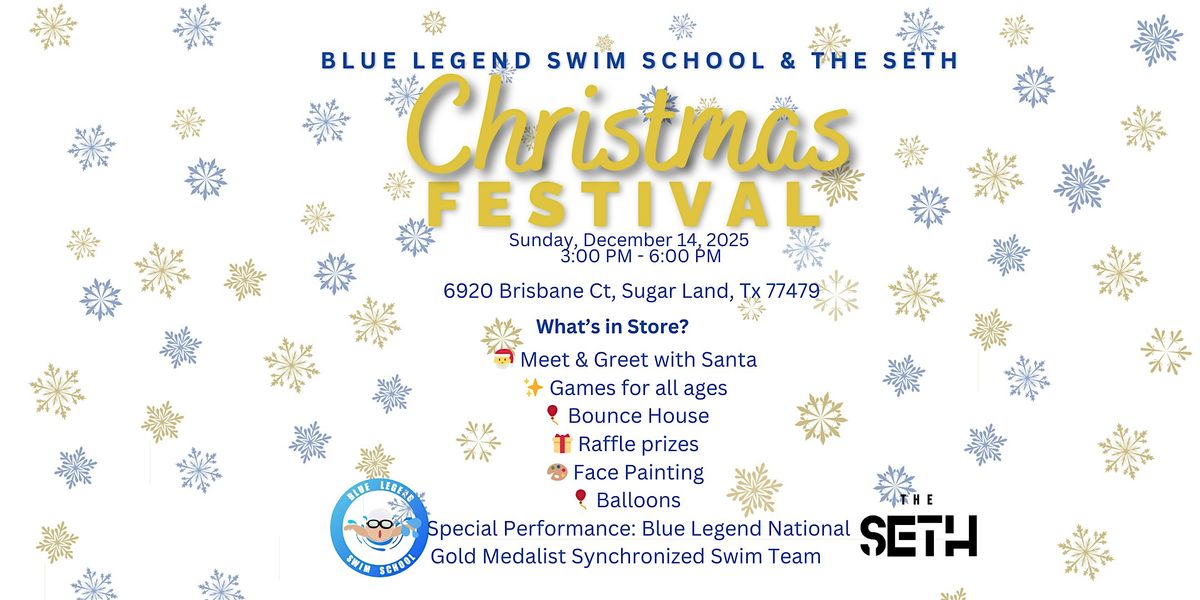 Blue Legend Swim School & THE SETH Christmas Festival, 14 December | Event in Sugar Land | AllEvents