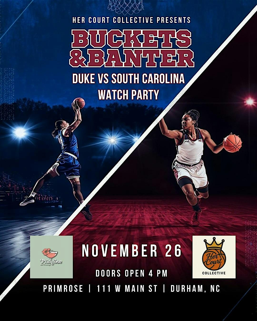 Buckets & Banter: Duke vs South Carolina Watch Party | Event in Durham | AllEvents
