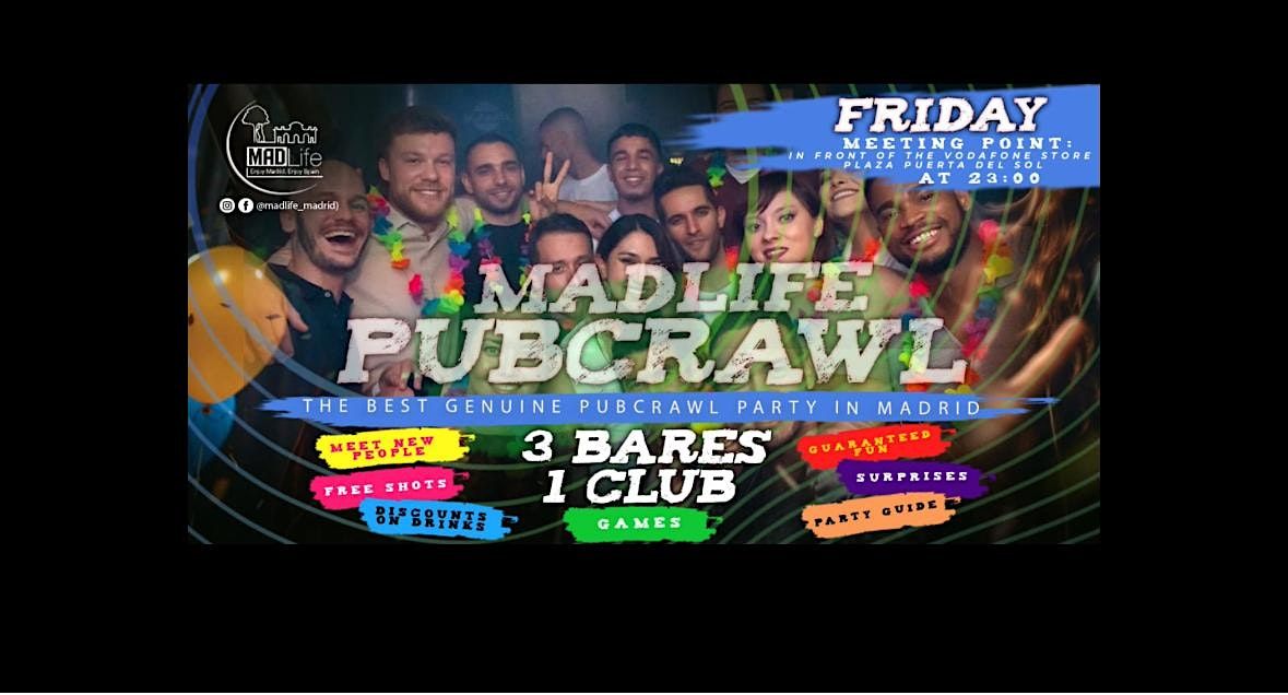 Friday International Meeting & Party Pubcrawl! | Event in Madrid | AllEvents