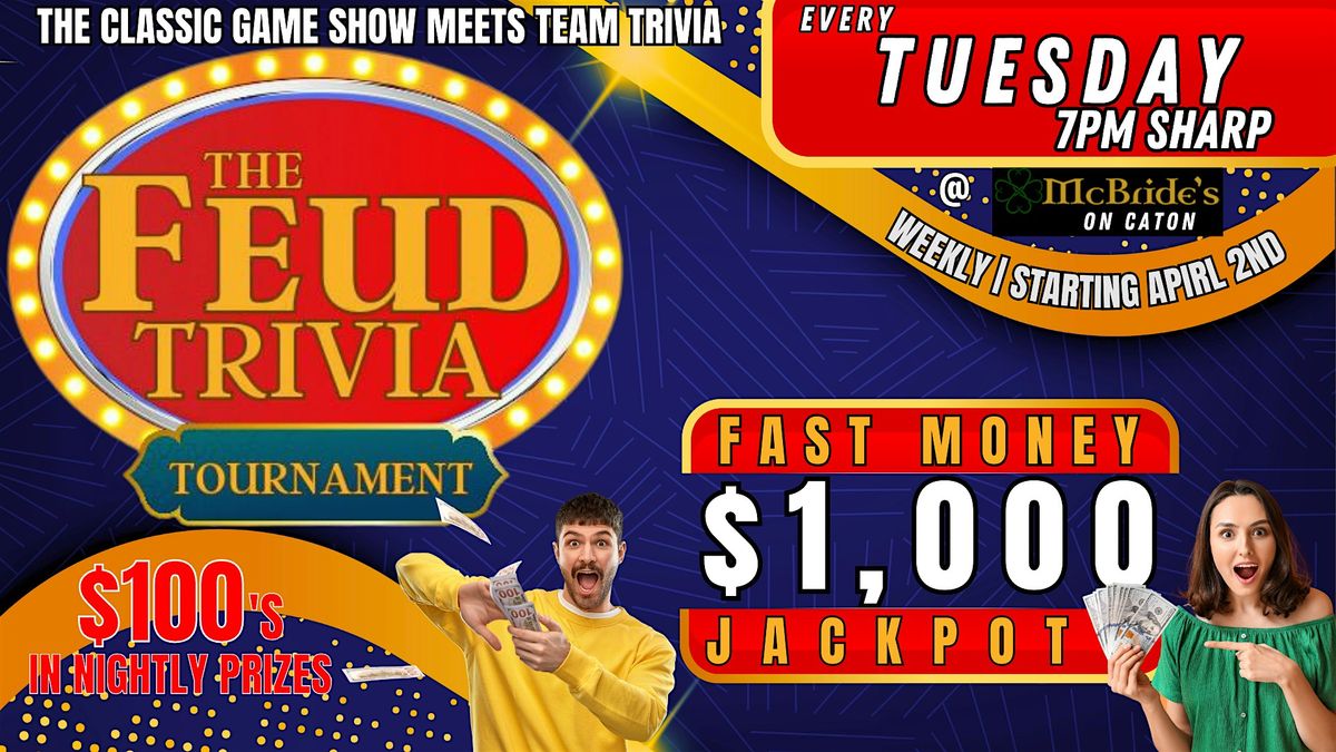 $1000 Family Feud Tournament @ McBride's  Plainfield | Event in Plainfield | AllEvents