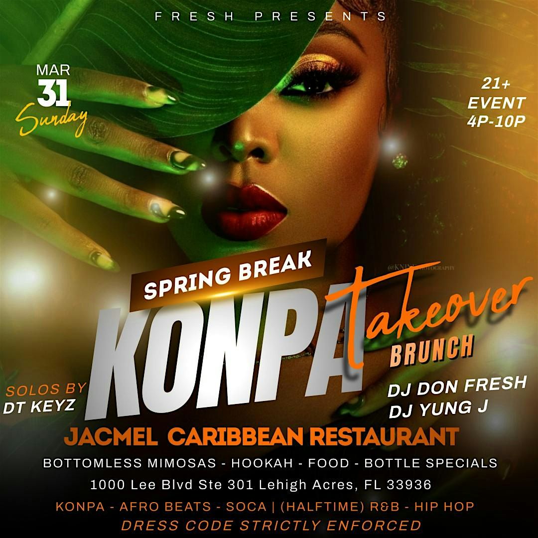 KONPA TAKEOVER BRUNCH, Jacmel Caribbean Restaurant, Lee Boulevard