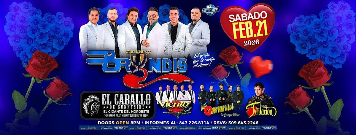 GRUPO BRYNDIS  VIENTO Y SOL  LOS GAMMA GRUPO TENTACION, 21 February | Event in Sunnyside | AllEvents