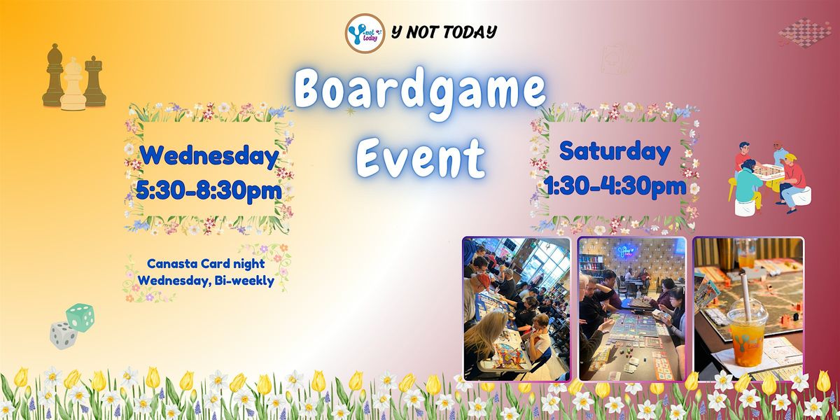 Calgary board game event (Open to Public) - Y Not Today | Event in Calgary | AllEvents