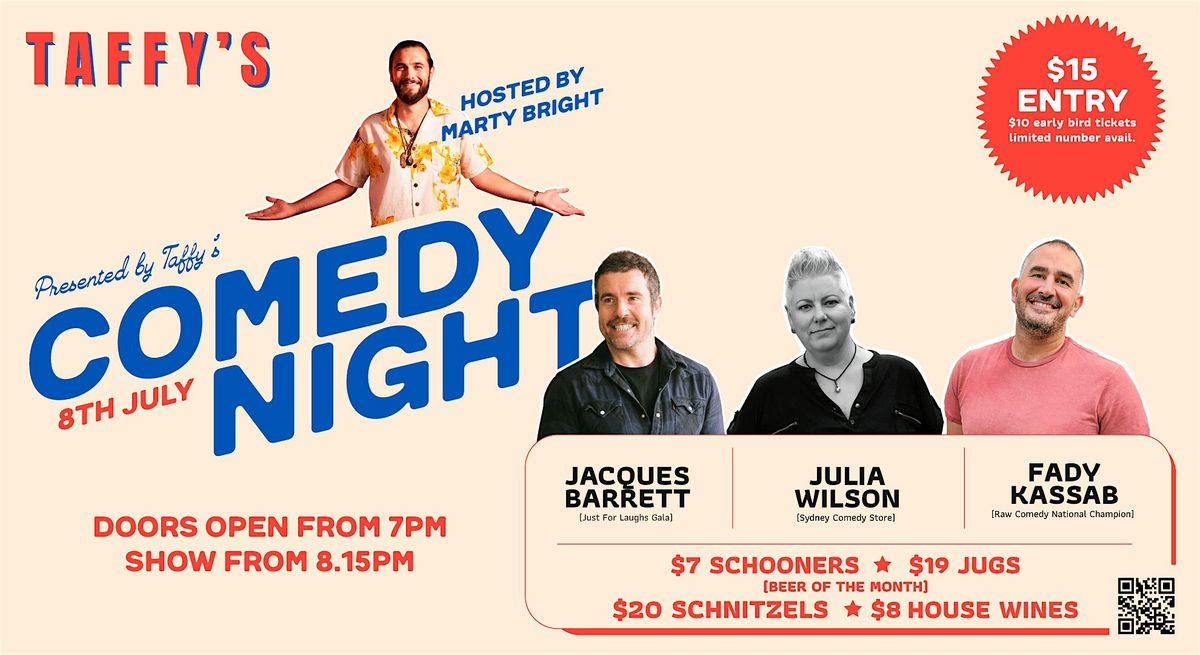 Comedy Night Taffys Bar (July), 118 Military Road, Neutral Bay NSW