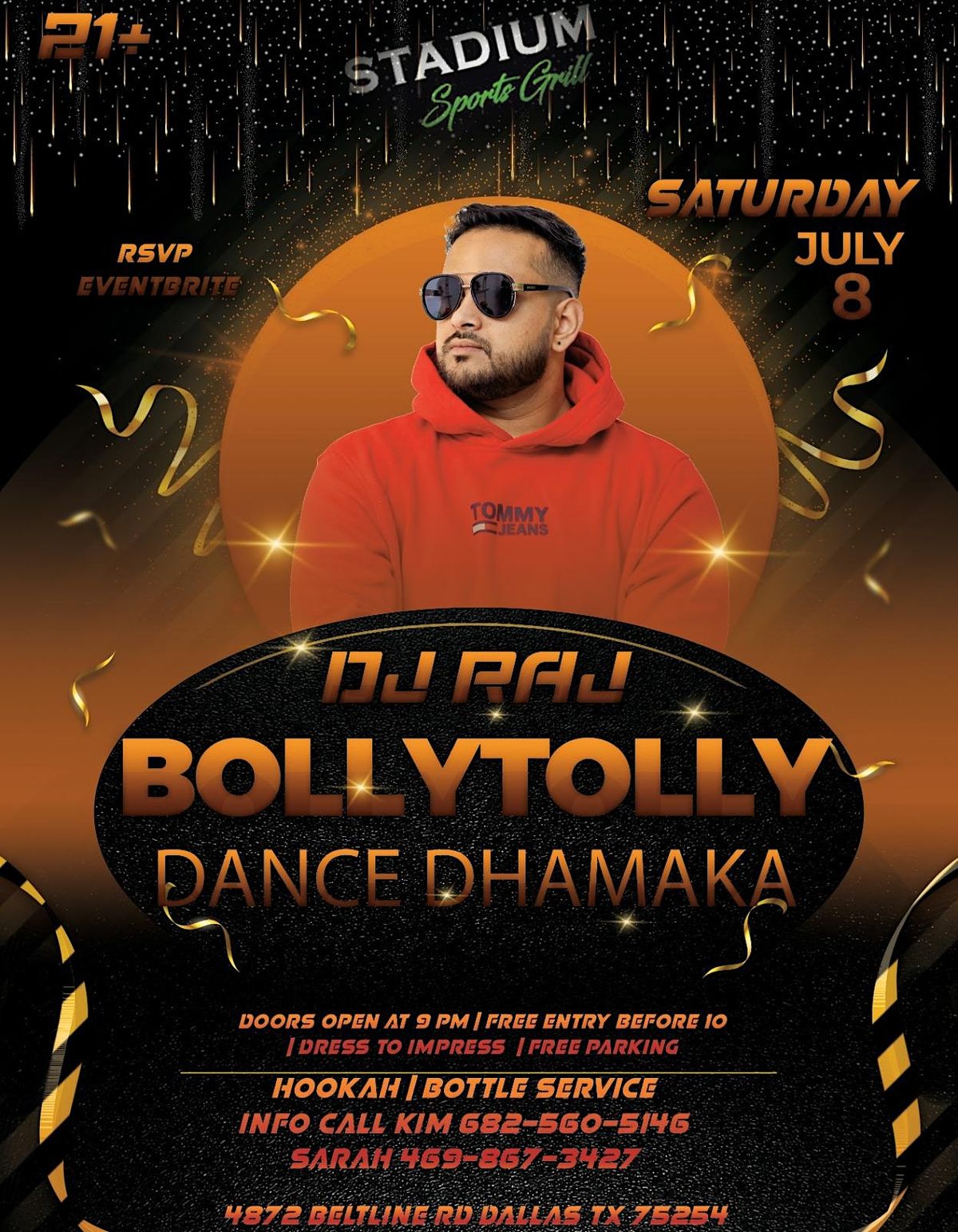 BOLLYTOLLY DANCE DHAMAKA AT STADIUM SPORTS GRILL ADDISON WITH DJ RAJ