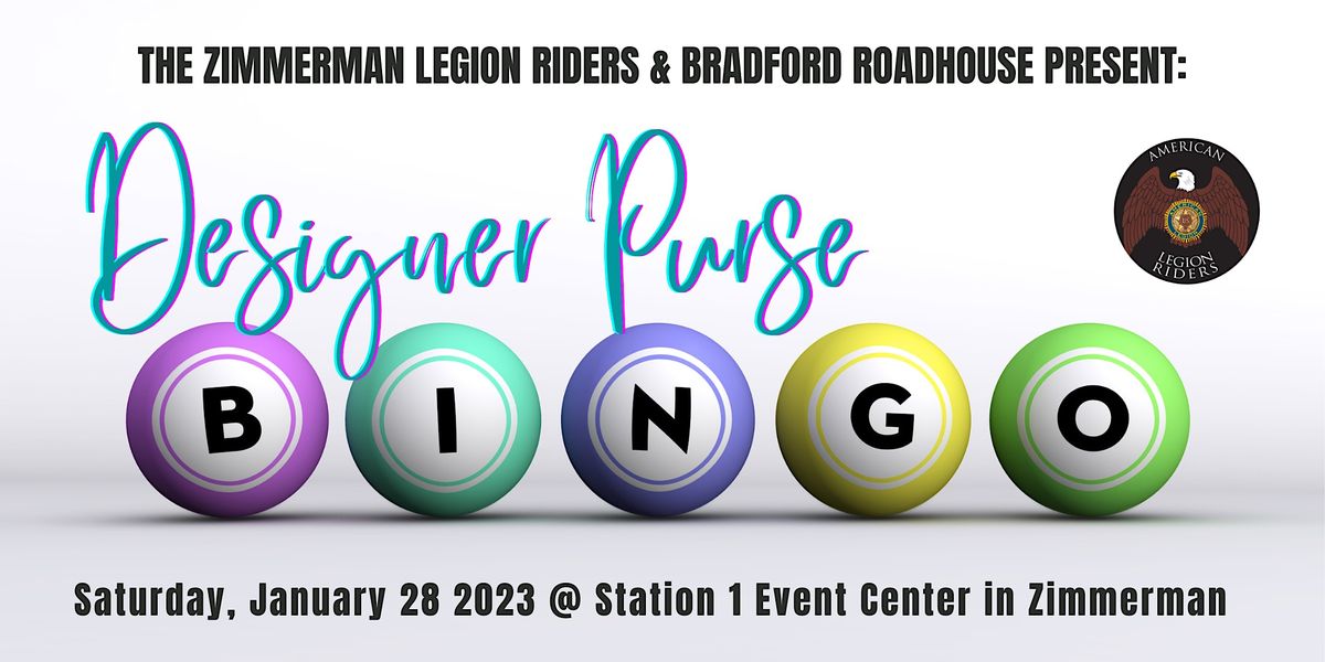 Design Purse Bingo Fundraiser for Veterans, Zimmerman Fire Department, 28 January 2023