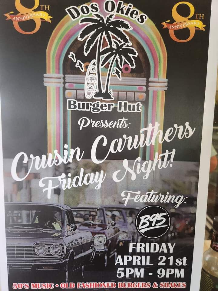 Cruzin Caruthers, Dos Okies Hamburger Hut, Caruthers, 21 April 2023