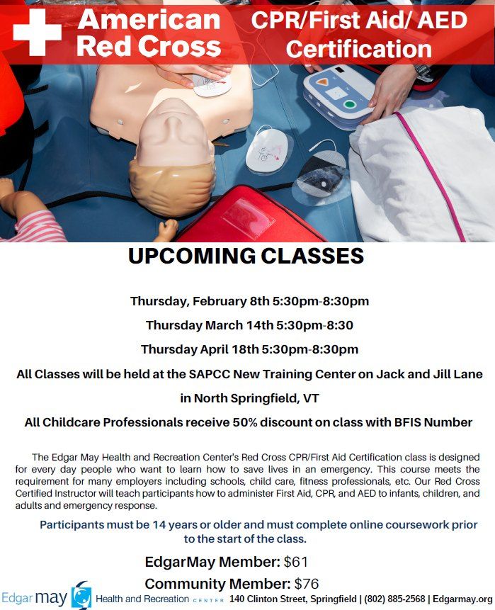 CPR First Aid AED Certification Courses Springfield Area Parent Cpr first aid aed certification courses springfield area parent