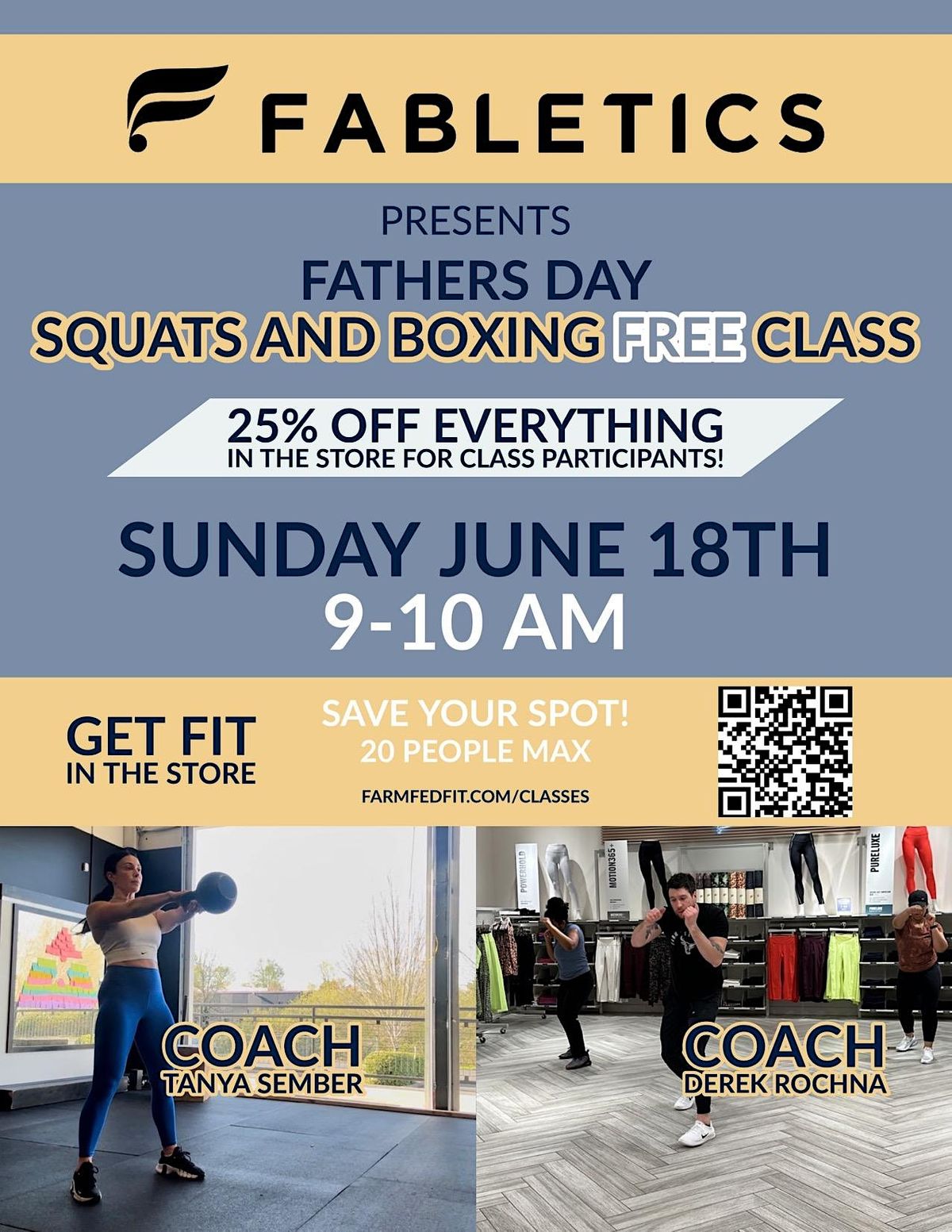 Fabletics x FarmFedFit (Squats and Boxing), Fabletics, Portland, 18 ...
