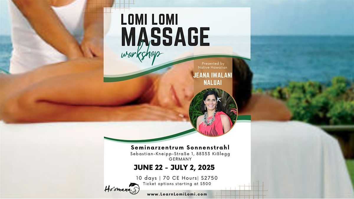 Lomi Lomi Hawaiian Massage Workshop, 22 June | Event in Kißlegg | AllEvents