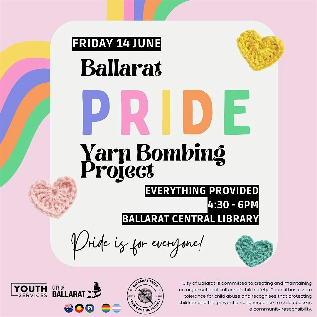 Ballarat Pride Yarn Bombing Project Friday 14 June, 4306 PM