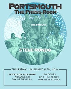 Steve Rondo Steve Rondo // The Far Out, The Press Room - Upstairs, Portsmouth, 18 ...