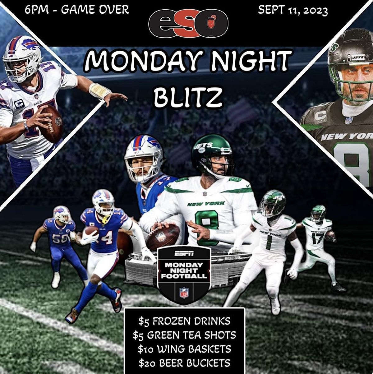 ESO NFL Monday Night Football Blitz, Eso Mimosa Bar, Arlington, 13