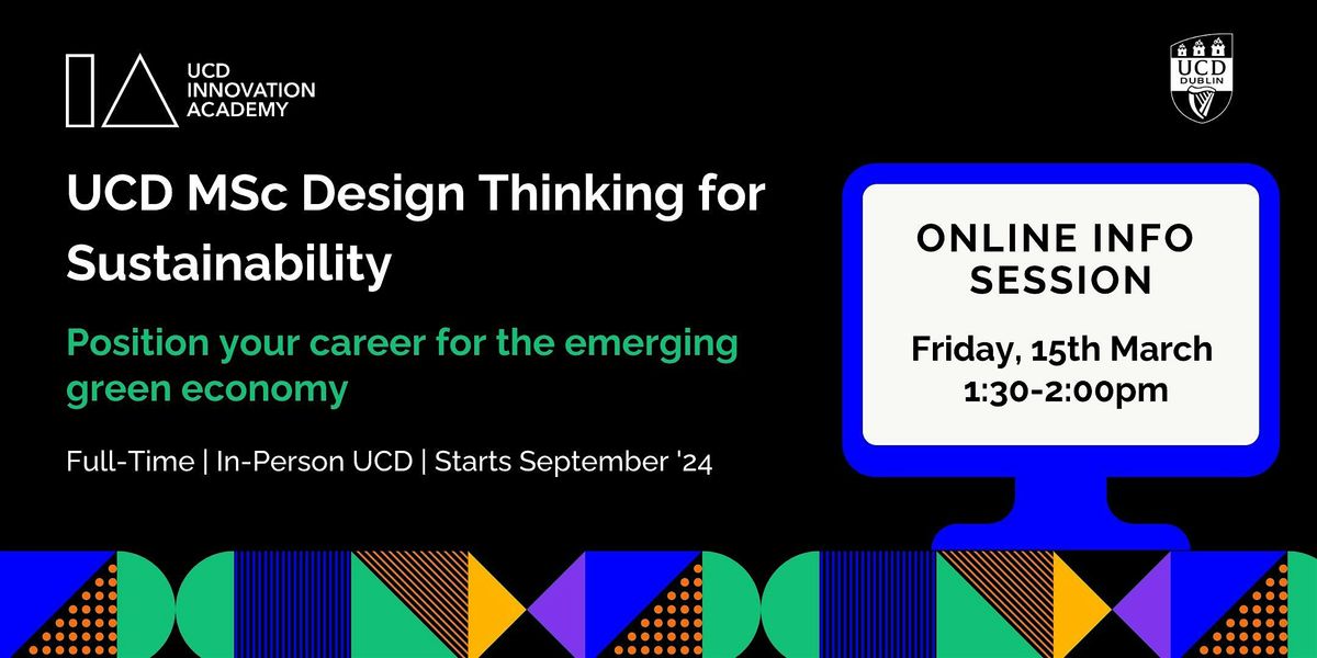 MSc in Design Thinking for Sustainability - Information Session, March ...