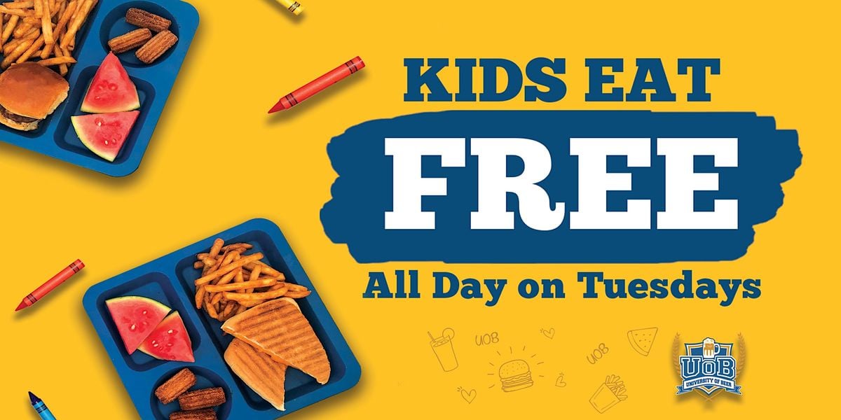 Kids Eat Free | University of Beer - Folsom, 22 November | Event in Folsom | AllEvents.in