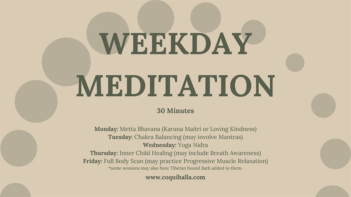 Weekday Meditation, El Monte, CA | Reflect, Prepare, Rejuvenate | Event in El Monte | AllEvents