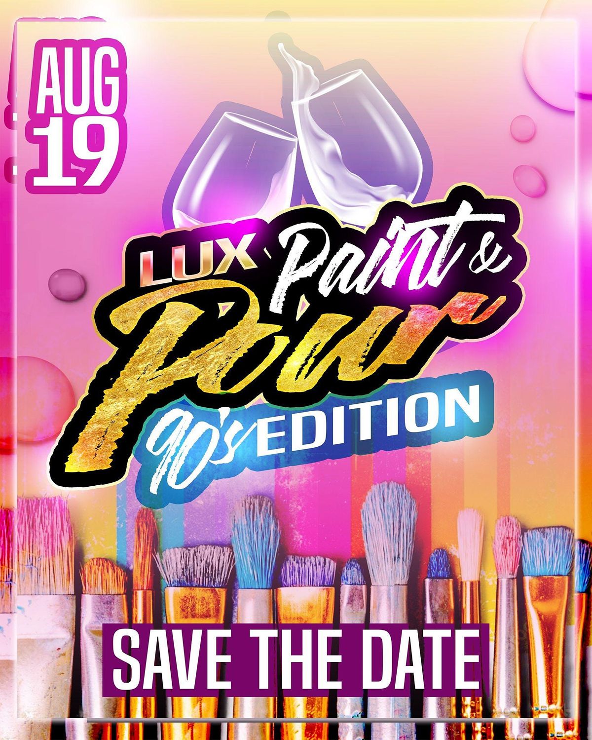 Lux Paint + Pour Back to 90s, The Corner of Wake Forest Events Center