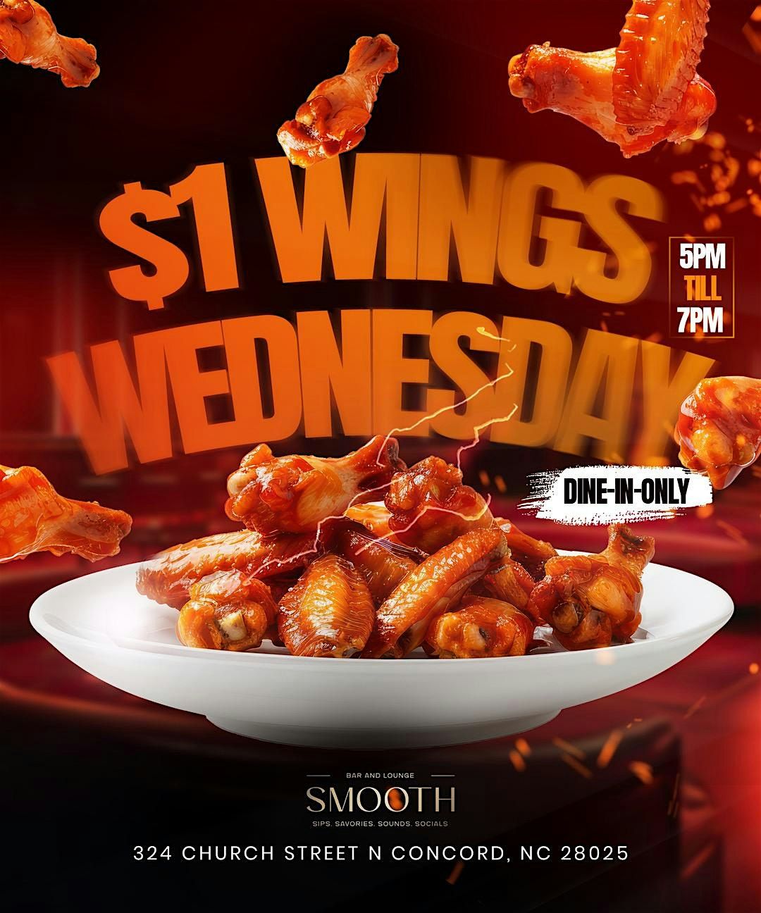 $1 Wings Wednesdays Happy Hour | Event in Concord | AllEvents