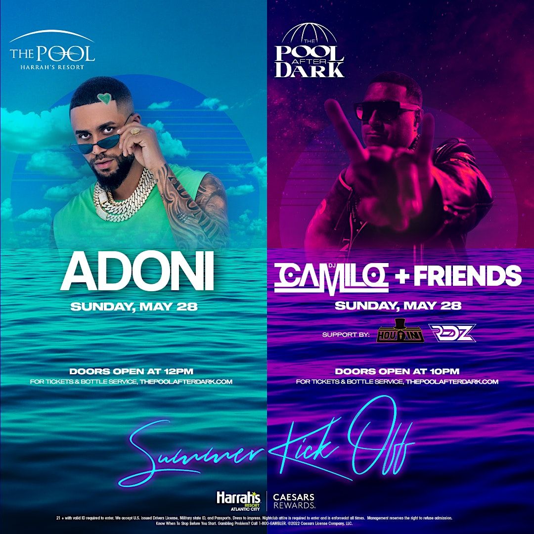 MDW Summer Kickoff w/ DJ Adoni & DJ Camilo @ Harrahs Pool AC May 28th