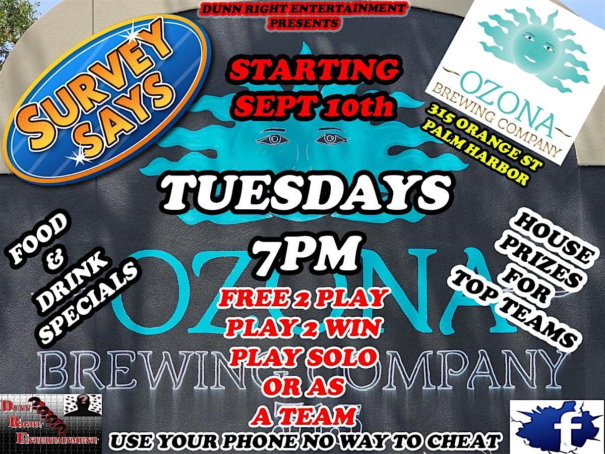 Survey Says (Family Feud Style Game) @ Ozona Brewing Company | Event in Palm Harbor | AllEvents