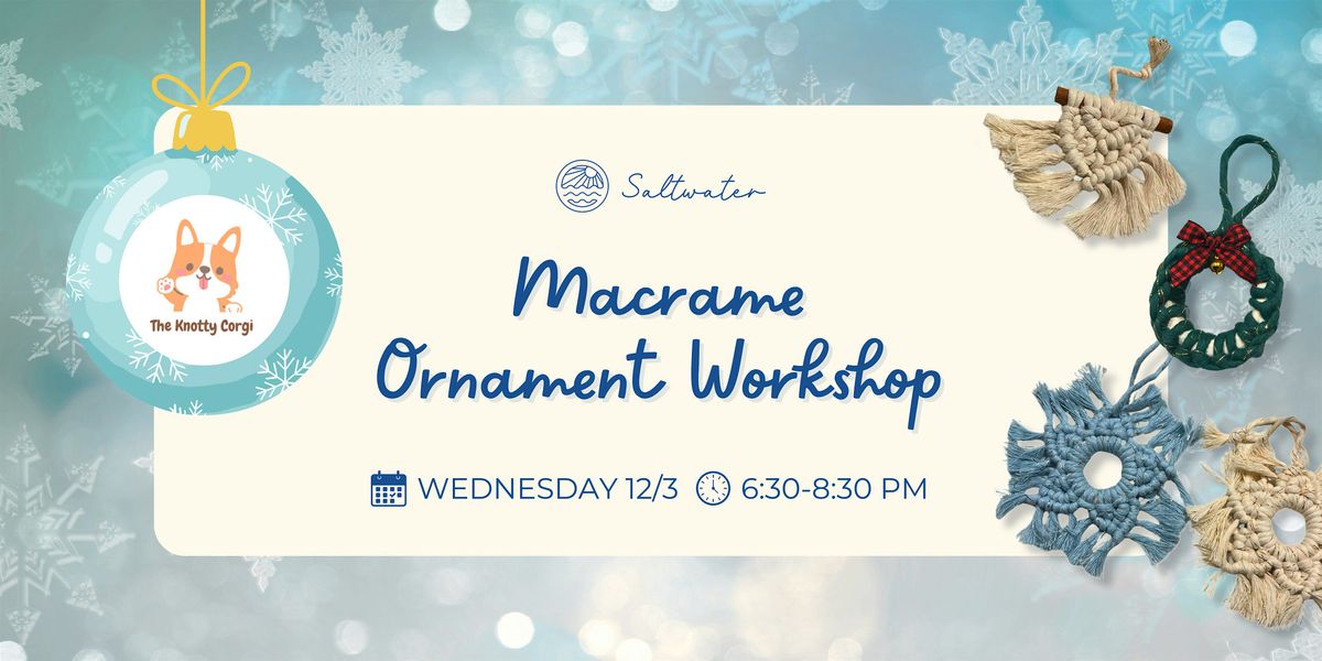 Macramé Ornaments Workshop, 3 December | Event in Pleasanton | AllEvents
