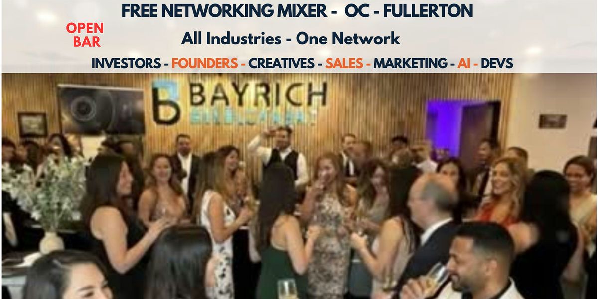 Builders & Backers Networking Mixer - OC - Office Party Edition - Open Bar, 5 December | Event in Fullerton