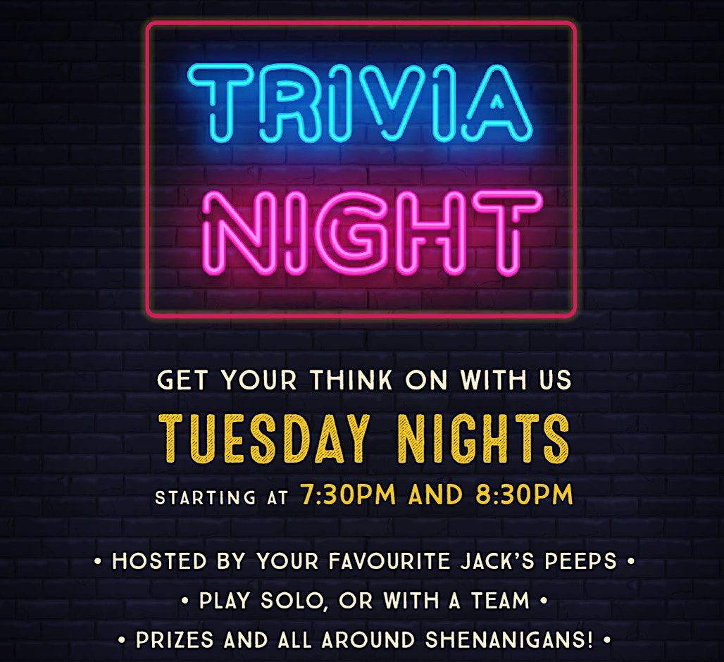 Jack's Tuesday Night Trivia (free) | Event in Hamilton | AllEvents