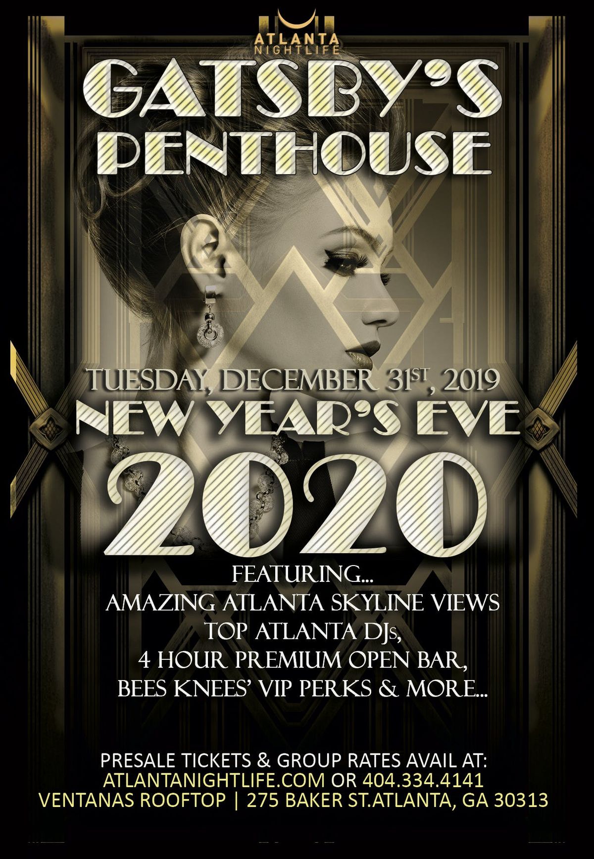 Atlanta New Years Eve 2020 Gatsbys Penthouse Atlanta New Years 2020 at Ventanas, Atlanta Atlanta New Years Eve 2020 Gatsbys Penthouse Atlanta New Years 2020 at Ventanas, Atlanta