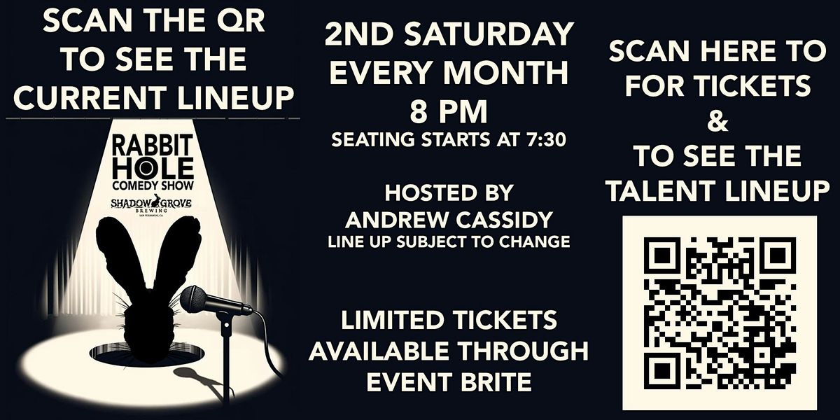 Rabbit Hole Comedy Show at Shadow Grove Brewing | Event in San Fernando | AllEvents