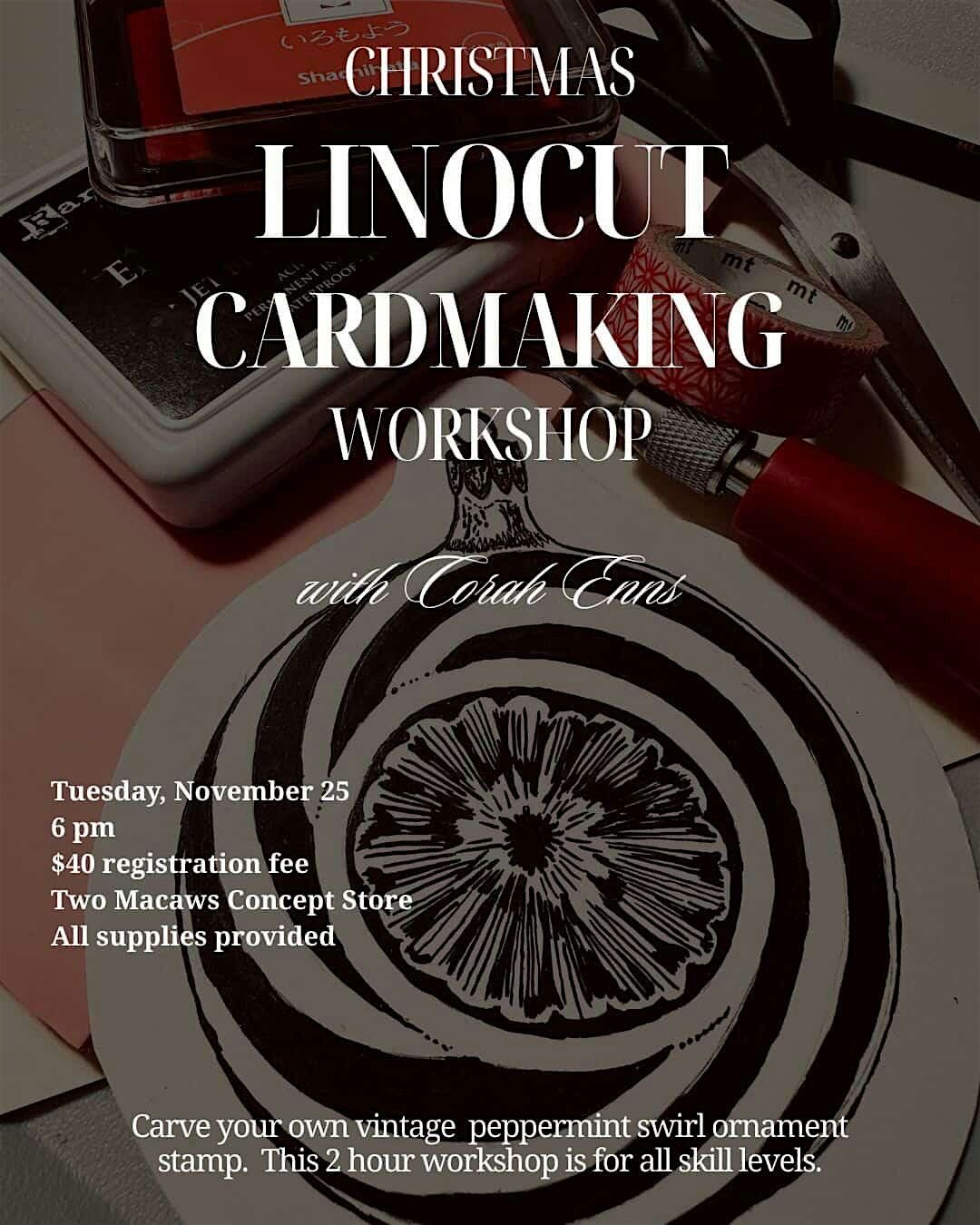Linocut Christmas Card Workshop | Event in Winnipeg | AllEvents